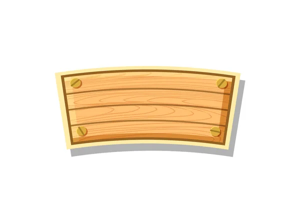 Дерев'яна дошка для інтерфейсу меню програми — стоковий вектор