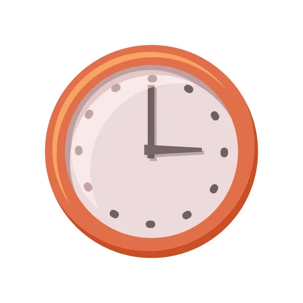 Relógio Parede Redondo Clássico Com Ícone Setas Escritório Cronômetro Isolado — Vetor de Stock