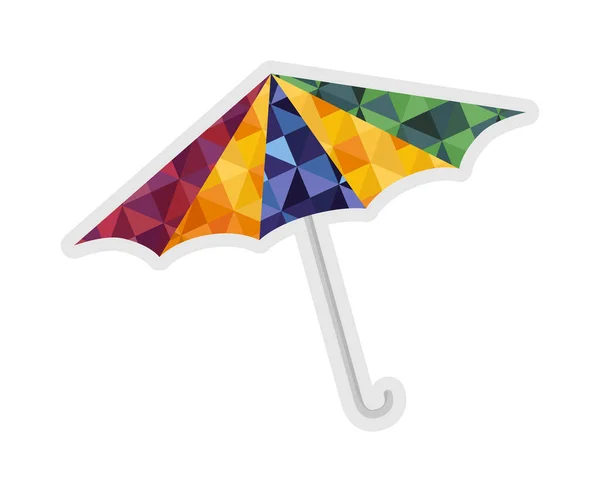 Paraguas Solar Icono Aislado Resort Hora Verano Relajarse Playa Vacaciones — Vector de stock