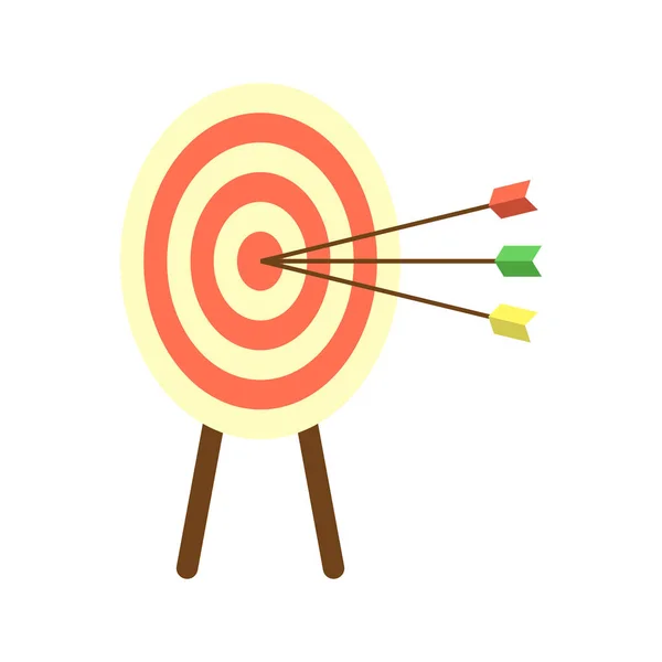 Archery Target Arrows Icon Creative Business Concept Vector Illustration Flat — Stock Vector