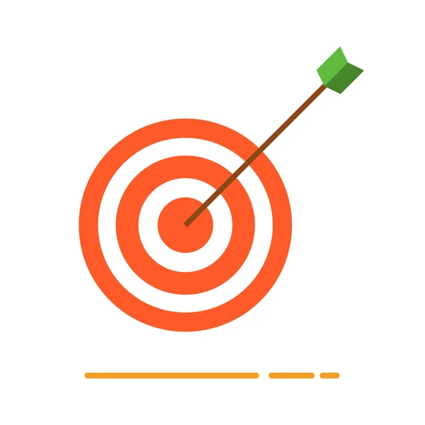 Archery target with arrow icon — Stock Vector