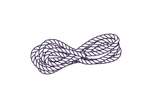 Піктограма туристичної мотузки ізольований вектор — стоковий вектор