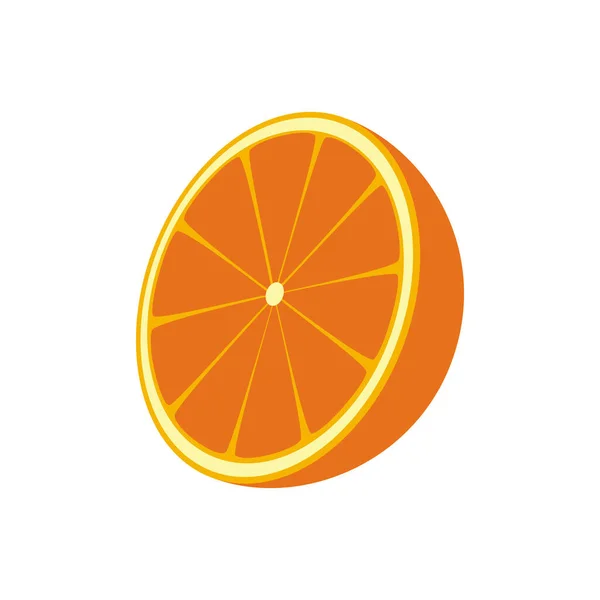 Naranja fruta aislado vector icono — Archivo Imágenes Vectoriales