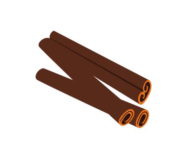 Tarçın çubuğu izole vektör simgesi