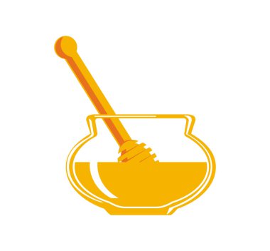 Doğal bal izole vektör simgesi