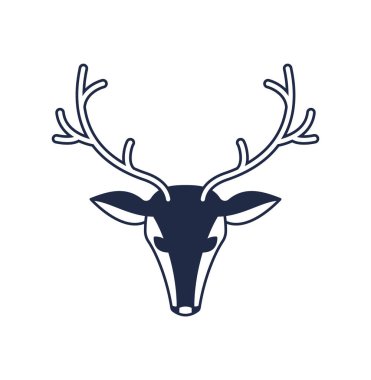 Noel geyiği izole vektör simgesi