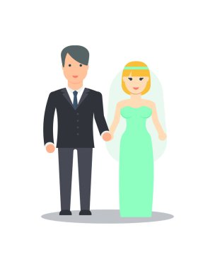 Mutlu genç evlilik ikonu