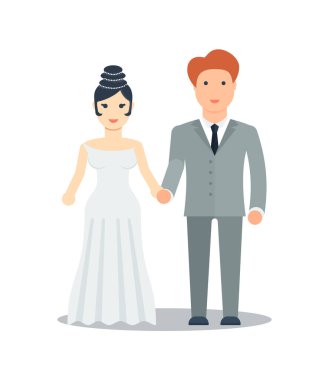 Mutlu sadece vektör simgesi evli