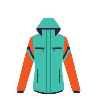 Tırmanan kış ceketi izole vektör simgesi