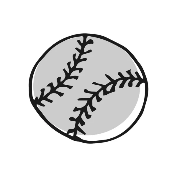 Handgezeichnete Baseball-Ikone — Stockvektor