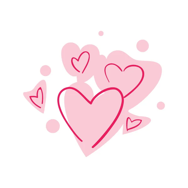 Ícone feliz dia dos namorados com coração — Vetor de Stock