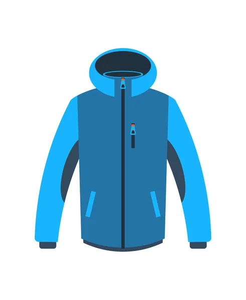 Caminata chaqueta de invierno aislado vector icono — Vector de stock