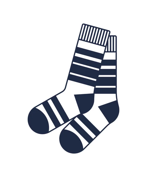 Winter wol sokken geïsoleerde vector icoon — Stockvector