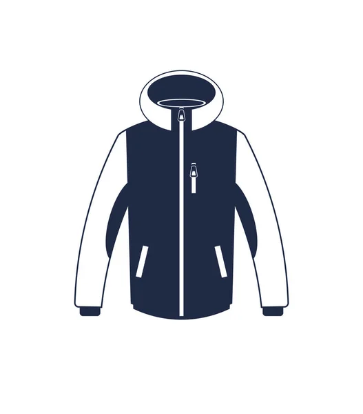 Trekking chaqueta de invierno icono vectorial aislado — Vector de stock