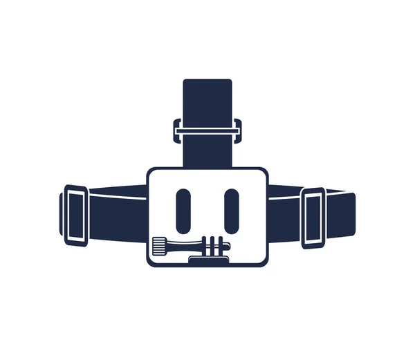 Kopfgurt für Kamera-Vektor-Symbol — Stockvektor