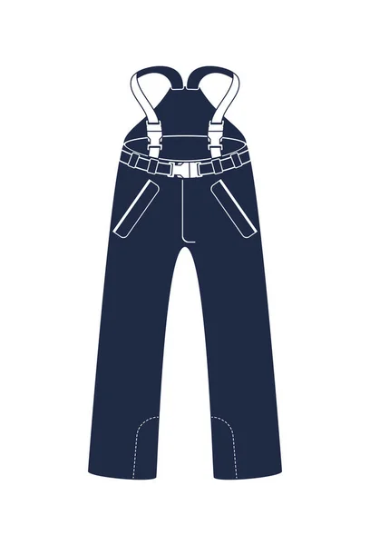 Trek kış pantolonu izole vektör simgesi — Stok Vektör