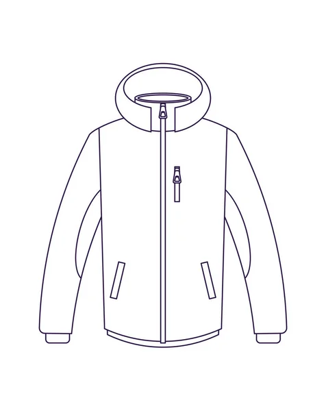 Turistická zimní bunda izolované vektorové ikony — Stockový vektor