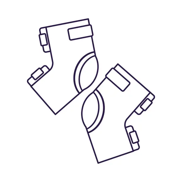 Protection sportive pour coudes icône vectorielle isolée — Image vectorielle