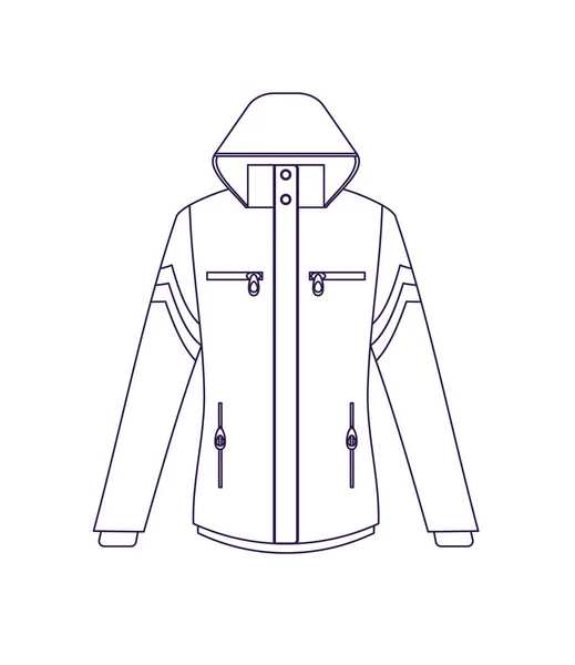 Туристична пригодницька куртка ізольована векторна іконка — стоковий вектор