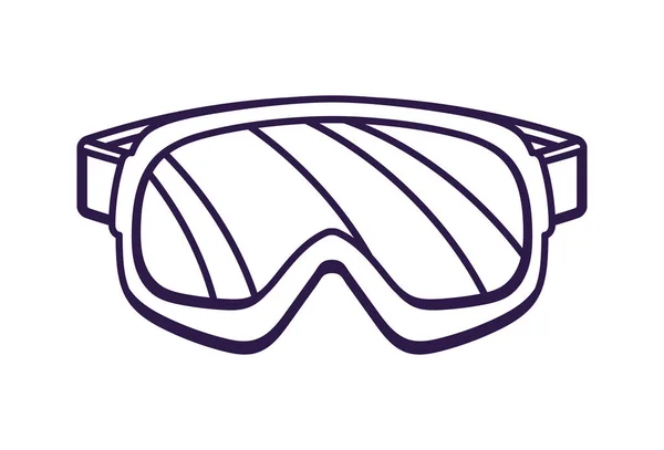 Turisztikai biztonsági szemüveg elszigetelt vektor ikon — Stock Vector