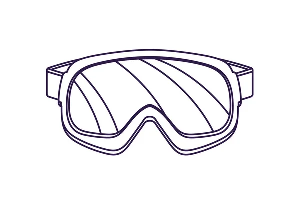 Turisztikai biztonsági szemüveg izolált vektor ikon — Stock Vector