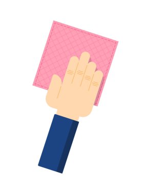 İzole edilmiş paçavra vektör simgesiyle insan eli