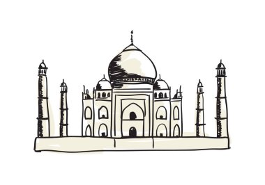 Taj Mahal el çizimi simgesi