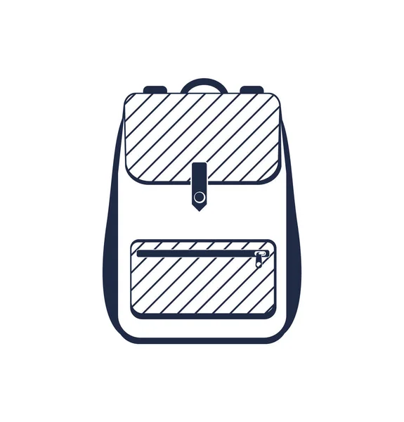 Cestovní batoh izolované vektorové ikony — Stockový vektor