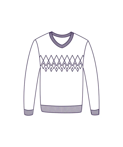 Jersey de lana aislado vector icono — Archivo Imágenes Vectoriales