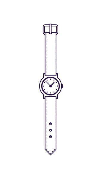 Montre bracelet classique icône vectorielle isolée — Image vectorielle