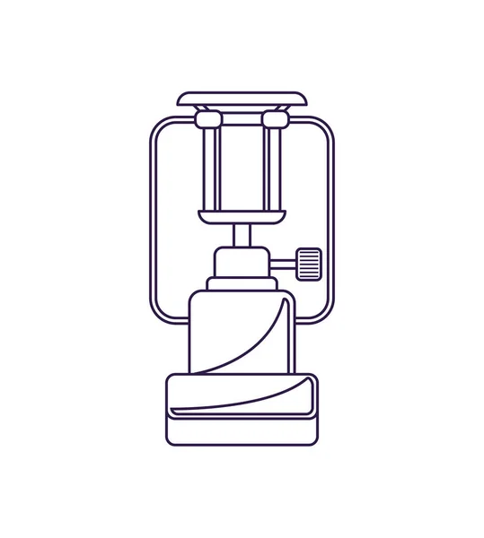 Poêle de camping portable icône vectorielle isolée — Image vectorielle