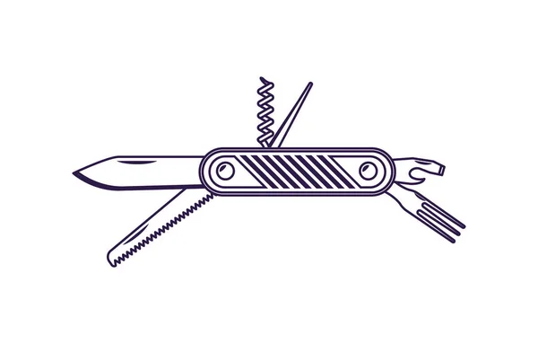 Jackknife viaje aislado icono de vector — Vector de stock