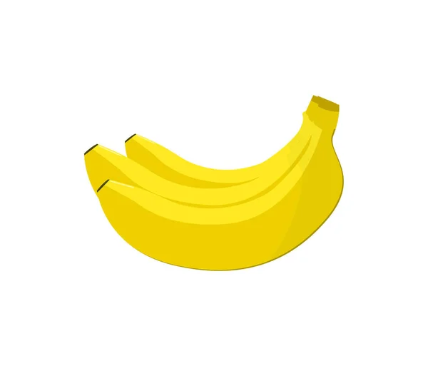 신선 한 바나나와 고립된 벡터 아이콘 — 스톡 벡터