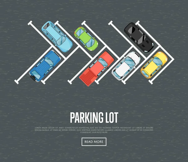 Cartel de estacionamiento en estilo plano — Archivo Imágenes Vectoriales