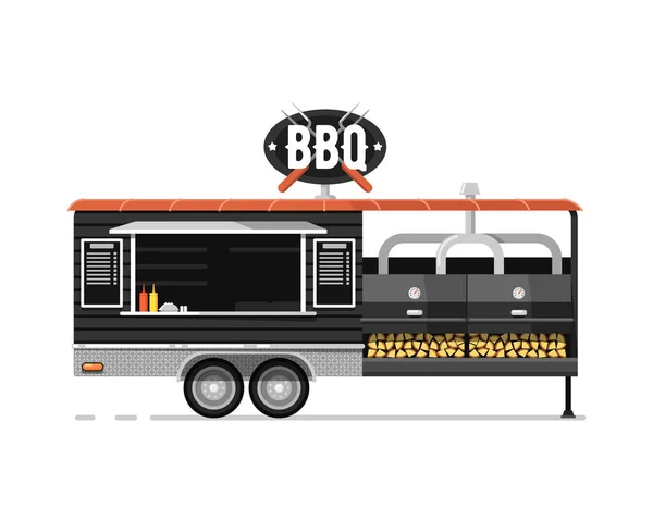 Bbq szabadtéri kávézó szolgáltatás ikon — Stock Vector