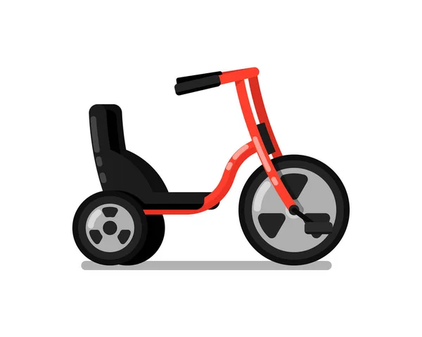 Bambini triciclo isolato icona vettoriale — Vettoriale Stock
