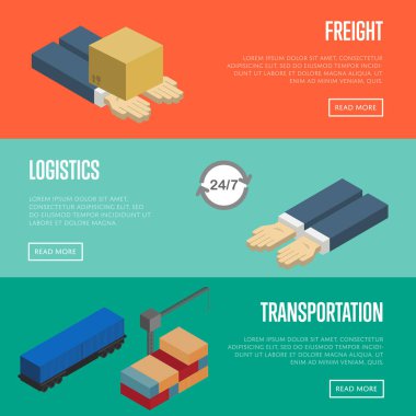 Nakliye lojistik ve ulaşım pankartları kuruldu