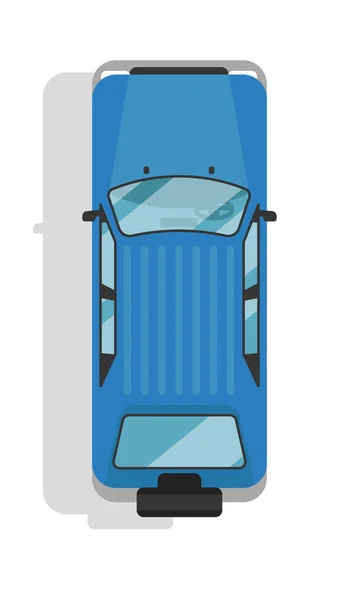 Üst görünüm off road jeep izole vektör simgesi — Stok Vektör