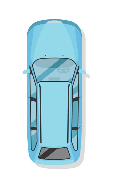 Vue de dessus voiture de ville familiale icône vectorielle isolée — Image vectorielle