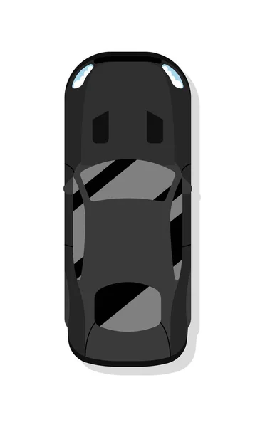 Vue de dessus voiture de luxe moderne icône vectorielle isolée — Image vectorielle