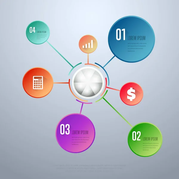 Modelo de vetor de elementos infográficos — Vetor de Stock