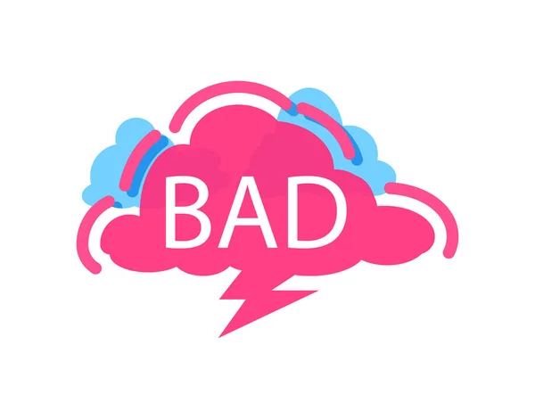 Bad speech bubble with expression text — Stock Vector