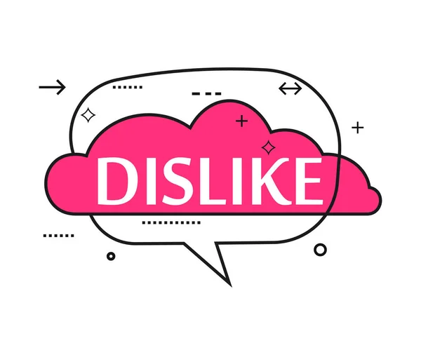 Esquema de la burbuja del habla con la frase Dislike — Vector de stock
