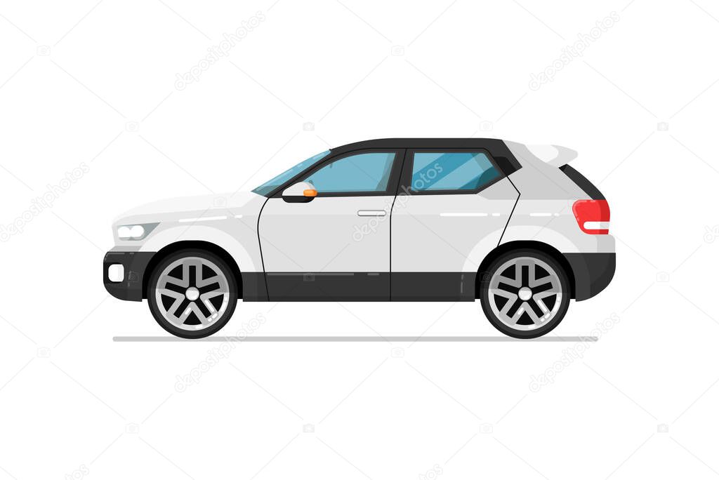 Modern suv car isolated vector icon