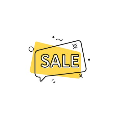 Reklam paneli geometrik vektör baloncukları. Özel teklif kırmızı etiket izole edilmiş vektör modu düz stili. İndirim teklifi fiyat etiketi, perakende reklam kampanyası sembolü, satış tanıtım pazarlaması.