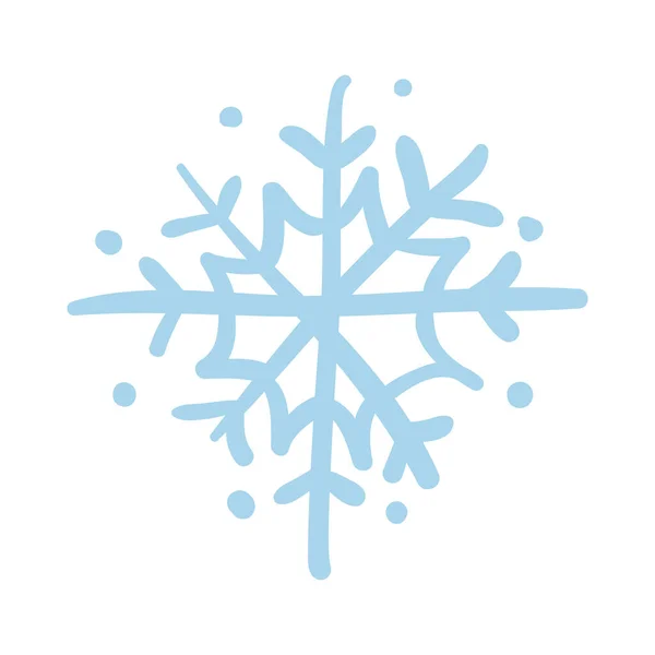 Иконка Нарисованная Снежинкой Выделена Белом Фоне Векторной Иллюстрации Векторная Иллюстрация — стоковый вектор