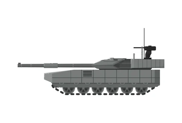 Moderne Panzer Isolierte Ikone Militärtechnik Objekt Armee Kraft Schweres Gerät — Stockvektor