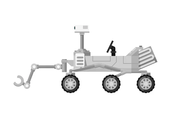 Moderna Mars Rover Icona Isolata Oggetti Astronautica Tecnologia Spaziale Illustrazione — Vettoriale Stock