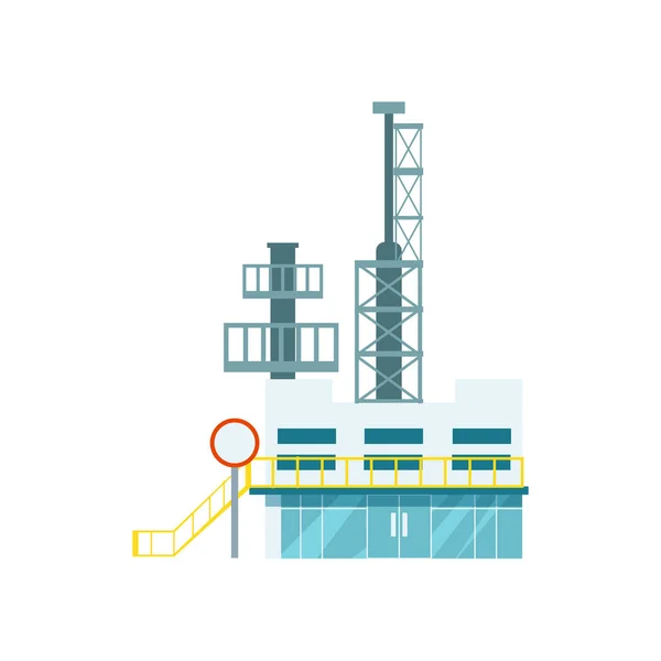 Промисловий Завод Ізольований Значок Сучасний Завод Технологія Виробництва Будівництва Векторні — стоковий вектор