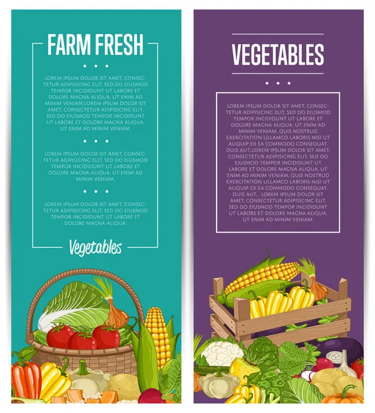 Los Folletos Ecológicos Agricultura Vegetal Establecen Ilustración Vectorial Vegetales Crecimiento — Archivo Imágenes Vectoriales